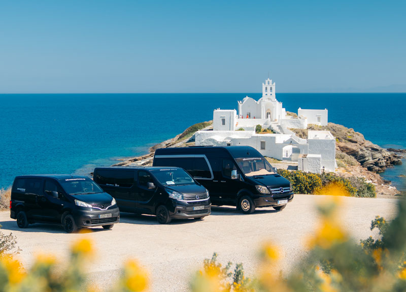 Transfers of wedding and event guests at Sifnos